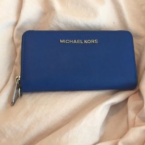 Blue Michael Kors wallet